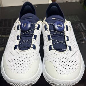 Barely worn Unisex UA Slip Speed leather sneakers